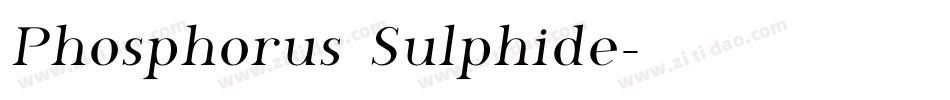 Phosphorus Sulphide字体转换